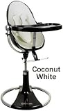 Bloom Fresco Loft Highchair in Coconut Leatherette - Black Base