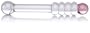 Don Wand Glass Pleasure Wand, Pink Tip with Clear Rings