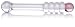 Don Wand Glass Pleasure Wand, Pink Tip with Clear Rings