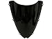 Areyourshop Windshield WindScreen Double Bubble for Kawasaki ZX6R 2005-2008, ZX10R 2006-2007 (Black)