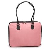 Pink Faux Suede Laptop Bag