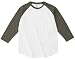 #OE1211 オープンエンド ラグラン3/4スリーブＴシャツ 6.2oz ホワイト×アーミーグリーン M