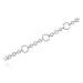 SS Platinum Plated Genuine Diamond Accent Circle Link 7.25" Bracelet