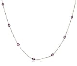 14k Yellow Gold Bezel Set Amethyst Gemstones by the Yard, 18