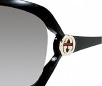 Hot Sale Gucci GG3110/N/S Sunglasses-0D28 Shiny Black (LF Gray Gradient Lens)-62mm