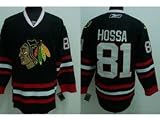 Marion Hossa #81 NHL Chicago Blackhawks Black Hockey Jersey Sz52