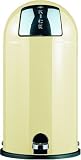 Wesco Kickboy Powder Coated Steel Waste Bin, 40 Litre, Almond
