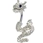Black Cubic Zirconia DETAILED DRAGON Belly Ring