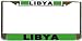 Libya Libyan Flag Chrome Metal License Plate Frame Holder
