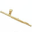 Flute Charm 14k Gold 45mm