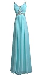 V-neck Corset   Waistline Chiffon  Bridesmaid Dress/Prom Dress  With Rhinestones