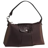 Longchamp Planetes Clip Hobo, Ebony Croc