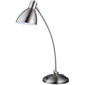 Normande Desk Lamp, Brushed Steel