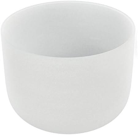 ABuddha® 10 Inch Frosted Crystal Singing Bowls Set Quartz Singing Bowl for Healing F Note Heart Chakra with Rubber Mallet and O-ring