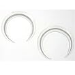 Glass Pincher Clear with White 12g - Sold as Individual