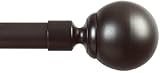 Novara Black Curtain Rod Set