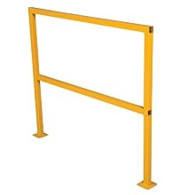 Vestil SQ-48 Square Safety Rigid Handrail without Toeboard, Steel, 48" Length, 42" Height