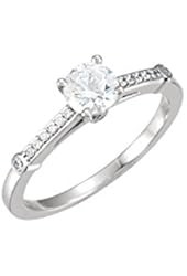 14K White 5/8 CTW Diamond Engagement Ring