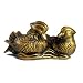 Bronze-look Mandarin Ducks - 4" feng shui animals for romance and love luck