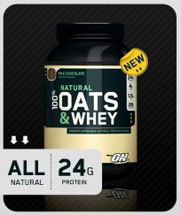 Optimum Nutrition 100% Natural Oats and Whey Milk Chocolate, 3