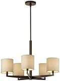 Review Forecast Lighting  / Fisher Island Contemporary 5 Light Deep Bronze Chandelier