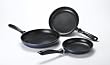 Karcher 121695 Pfannen Set - hochwertiges 3-teiliges Aluguss Pfannen Set - Teflon® Classic beschichtet - blau