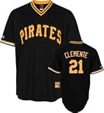 Roberto Clemente Pittsburgh Pirates Black Cooperstown Replica Jersey - M