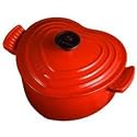 18 cm Heart Shaped Casserole Capacity 1.9L (Le Creuset - Cast Iron - Casseroles - Cerise)