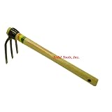 Buy 3 Tines Hand Cultivator with Wood Handle by Solidtools