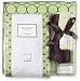 SwaddleDesigns Swaddle Designs Baby Gift Set with Swaddling Blanket,Baby Lovie and Set of Burpies in Clear Plastic Box-Lime Green Mod Circles
