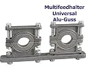 2 fach Multifeedhalterung universal Alu Guss