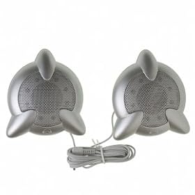 Universal iPod/MP3 Stereo Speakers in Silver. Compatible with iPod Classic 1st - 6th Generations - iPod Mini 1st & 2nd Generations - iPod Nano 1st - 3rd Generations - iPod Shuffle 1st & 2nd Generations - iPod Touch, Microsoft Zune, Creative Zen, and Sandisk Sansa