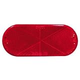 (2) Red Oval Boat Truck Trailer Mail Box Reflex Reflectors 
