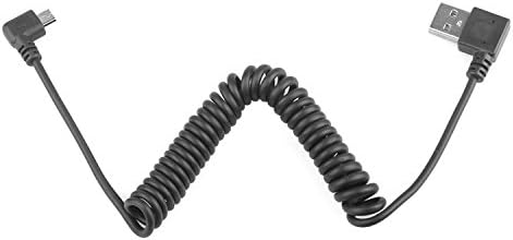 NasaBear Micro USB Type Male Left Angled 90 Degree to USB 2.0 Male Data Charge Cable 50cm Pack of 2