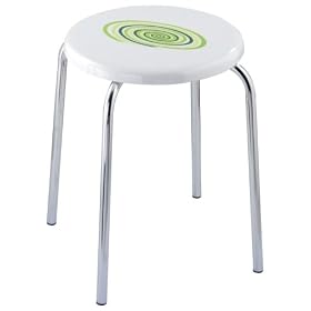 Wenko Bathroom Stool Change Circles green