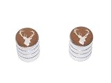 Deer Hunting - Motorcycle Bike Bicycle - Tire Rim Schrader Valve Stem Caps - Aluminum
