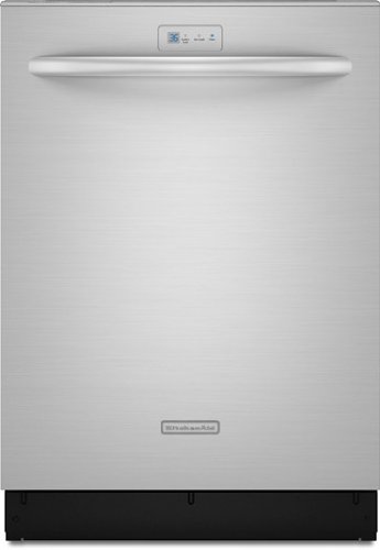 KitchenAid Architect Series II: KUDS50SV Semi-Integrated Dishwasher with 5 Wash Cycles, 6 Options Including ProScrub, 4 Stainless Steel Wash Arms, Optimum Wash Sensor, Hard Food Disposer, Cutlery Tray and Electronic Display