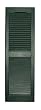 Perfect Shutters IL541459331 14-1/2-Inch by 59-Inch Louvered Cathedral Top Center Mullion Exterior Shutter, 1-Pair, Heritage Green