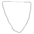 Sterling Silver Qtz Knotted Necklace - Clear ( 40" )