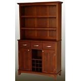 Cherry Buffet w/ Open Hutch & Cherry Wood Top (Cherry) (71.5H x 44W x 16.5D)