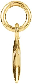 14K Yellow 15.75x9.75mm Puffed Star Charm with Jump Ring