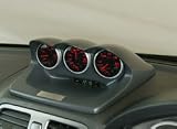 Zero Sports (ZS-0930004 WRX) Triple Meter Hood Gauge Pods - With Carbon Fiber Overlay