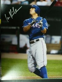 Kinsler, Ian (Texas Rangers) Autographed/Hand Signed 11x14