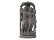 Blessing Shiva Parvati Stone Statue Religious Hand Carved Sculpture 4 Inch