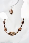 Brown Agate Necklace and Earrings Set