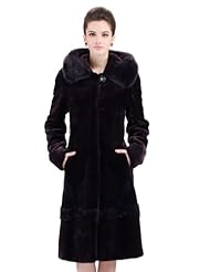 Apparel: Messca Womens Romantic Princess Faux Mink Cashmere Long Fur Coat Size XS Purple