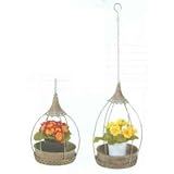 GARDEN　COLLECTION　【86868／86869　×各1】　プラントホルダー　大・小　各1個　計2点セット　φ270×450mm　鉄製
