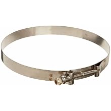 Murray TBSS Series Stainless Steel 300 Bolt Hose Clamp, 7.06" Min Clamp ID, 7.37" Max Clamp ID, 3/4" Band Width, Pack Of 5