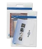 INDX Supazip Carry Bag Reinforced Mesh-weave PVC Clear A4 Coloured Seal Blue Ref SSBA ASS [Pack 25]