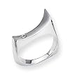 Diamond and Sterling Silver Ladies Ring (Sizes 6-8)